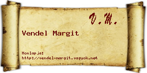 Vendel Margit névjegykártya